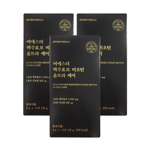 에스더포뮬러 여에스더 맥주효모 비오틴 울트라 케어 (4g x 14포) 3박스 홈쇼핑 동일 제품, 56g