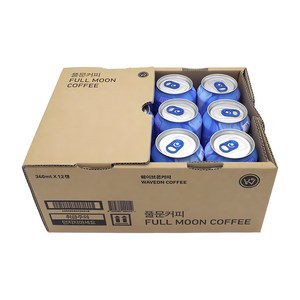 웨이브온 풀문커피(콜드브루) 340ml 대용량, 12개