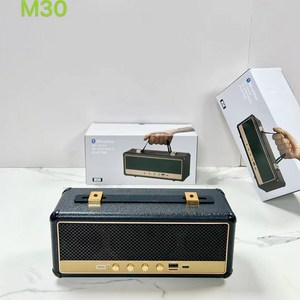 [구매대행]신형 M30 무선 블루투스 스피커 휴대용 야외 복고 음향 가정용 데스크톱 서브우퍼, 블랙