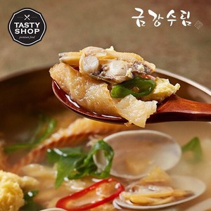 [금강수림] 바지락 황태국 2인분(1kg) 3팩(6인분), 3개, 1kg