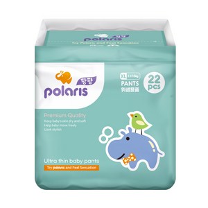 폴라리스팡팡 울트라씬 팬티형 기저귀 남여공용, 특대형(XL), 22매