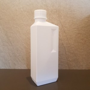 사각 다목적 플라스틱 HDPE 용기 1리터 흰색 용기 흰색 일반캡 식품용기 세제용기 약품용기 리필용기 소분용기, 1개, 화이트