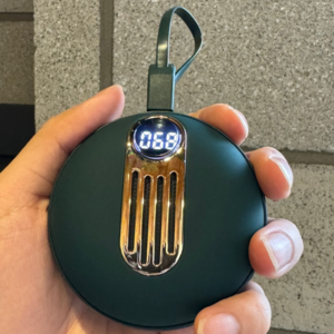 3단계 온도 조절 충전식 C-Type 온도 52도 충전식 손난로 5000mAh 대용량 보조배터리 고속충전, 1개