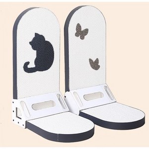 가르랑 고양이 스크래쳐 수직 리필 벅벅 벽면 L자 양면, 1개, 화이트