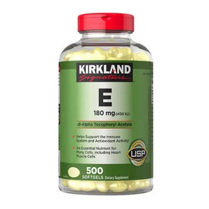 Kirkland Vitamin 커클랜드 비타민 E 400IU 500소프트젤, 1개, 500정