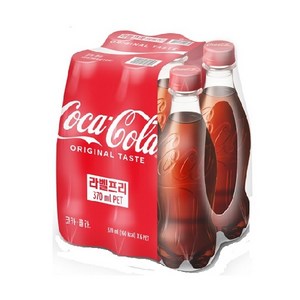 코카콜라 무라벨 370ml 6개