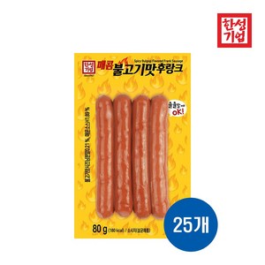 한성기업 매콤 불고기맛 후랑크, 80g, 25개