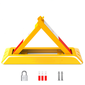 살림마왕 고정 접이식 주차금지대 열쇠형 주차금지표지판, 옐로우, 1세트