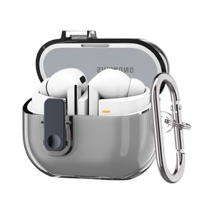 갤럭시 버즈3 프로 투명 잠금 케이스 분실 방지, 갤럭시 버즈 3 / 3 프로, 클리어블랙, 1개