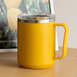 숍플랙스 이중스텐컵 4종, 2개, 옐로우