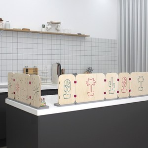 GOYA 야광 주방 파티션 아일랜드 식탁 칸막이 다용도 가림막, 눈꽃C(핑크), 혼합색상