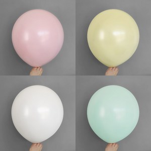 파스텔풍선-화이트/민트/옐로우/핑크 마카롱 레인보우 18인치 풍선 벌룬 파티 용품 기념일 셀프 홈파티 장식 꾸미기 소품 브라이덜, 파스텔풍선-화이트