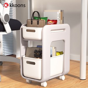 꾼스 틈새 수납 선반 이동식 2단 서랍형 트롤리 주방 바퀴달린 트레이 카트, **꾼스 2단 트롤리, 본상품선택
