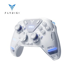 스마트폰게임패드 콘트롤러 스마트폰조이스틱 Flydigi 오리지널 APEX 4 게임 컨트롤러 무선 엘리트 포스 피드백 트리거 지지대 PC Palwold 스위치 모바일 TV 박스, 1개, 6)Apex4Whole Set White