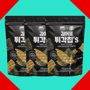 수산곳간 김어포튀각칩스 어포튀김 100g, 100g 3봉, 3개