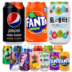 코카콜라 [뚱캔박스세트]버라이어티B세트 뚱캔15캔 럭키박스, 15개, 340ml