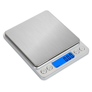 스테인레스 스틸 플랫폼 디지털 주방 저울 전자 요리기를 사용한 음식 저울, 3kg, 0kg