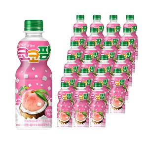 코코팜 피치핑크 복숭아, 300ml, 24개