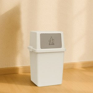 대용량 재활용 분리수거함 40L 60L, 그레이, 1개