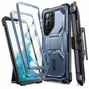 [iBlason] 아머박스 갤럭시 S23 시리즈 러기드 풀커버 킥스탠드 케이스 (벨트클립포함), 블루