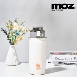 MOZ 스웨덴 316 스테인레스 원터치 텀블러, 1개, 600ml, 크림스노우