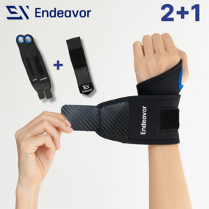 엔데버 손목보호대 엄지 손가락 스트랩 손목 아대 1세트, 블랙, 2개