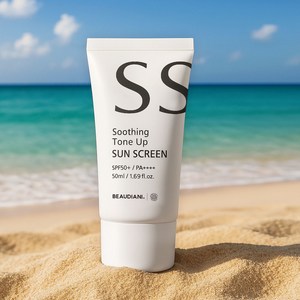 뷰디아니 선크림 50ml 톤업 백탁 눈시림 끈적임 유분기 없는 촉촉한 수분 노세범 미백 썬 밀크 선 로션 피부과 스포츠 골프 바디 지성용 SPF50+, 1개
