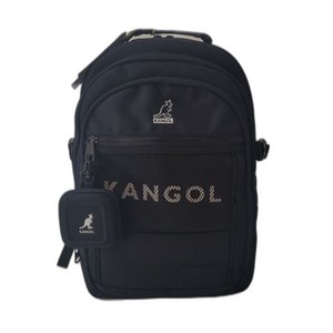 [국내정식] 캉골 KANGOL 기어2 백팩 1446 학생 책가방_블랙+파우치 2개