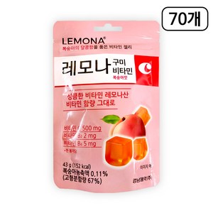 경남제약 레모나구미 복숭아맛, 43g, 70개