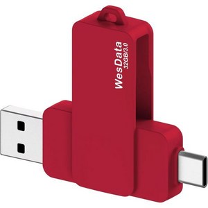 대용량 USB 고속 메모리 타입 C 및 A 포트가 있는 32GB 3.0 플래시 드라이브 OTG 기능이 스마트폰용 썸 저장 백업 포트 노트북 맥북 PC 빨간색, Red