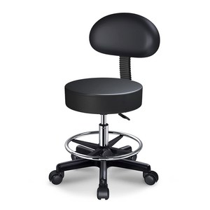 미용의자 원형 스툴 미용실 보조 이동식 높이조절 바퀴 의자 HS-110, 02. HS-120 (등받이 있음)