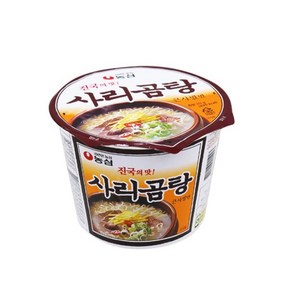 농심 사리곰탕 컵라면 큰사발 111g, 12개