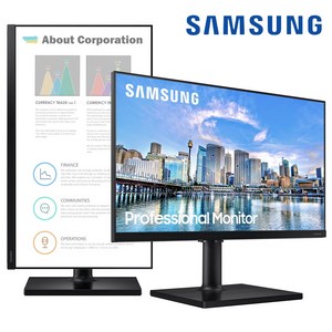 삼성모니터 F27T450 68.6Cm(27) 평면/16:9/FHD/IPS/75Hz/5ms/피벗 엘리베이션 스위블 틸트, LF27T450FZKXKR, 68.6cm