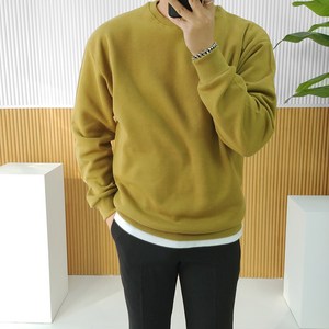 로니제이 남녀공용 오버핏 데일리 면 쭈리 기모 코튼 무지 맨투맨