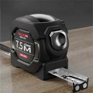 DELIXI 오토락 줄자 7.5M X 25MM 고정밀눈금 7.5M줄자 방수 자석 낙하 양면 스마트 고정밀 휴대용 DWGR-2633, 1개