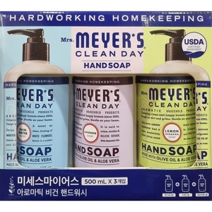 미세스메이어스 아로마틱 비건 핸드워시 3개 세트, 500ml