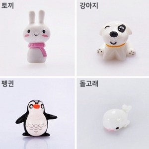 캔들이케아 [캔들이케아]미니어처 피규어 데코 장식, 혼합색상(토끼), 1개