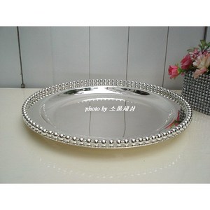 카페쟁반 실버 골드 인테리어 접시 쟁반, 실버(3024)