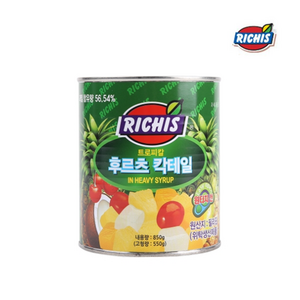 (주)동서 리치스 트로피칼 후르츠 칵테일, 850g, 5개