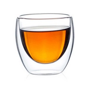 커피데리스 내열유리 에스프레소 더블 샷잔, A 이중유리샷잔, 1개