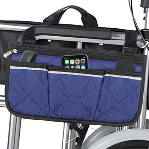 [아띠꼴로] 휠체어 보조가방 소지품 수납 정리 포켓 사이드백, WS-P(딥블랙), 1개