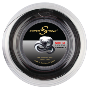 오스트리아 슈퍼스트링/ 토네이도 X (날카로운6각) 프리미엄 테니스 스트링 거트 200m릴, 1개, 1.25 (날카로운6각)
