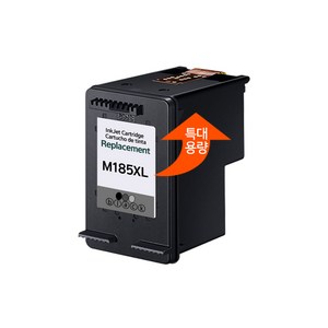 [삼성] INK-M185 INK-C185 특대용량 재생잉크 SL-J1680 SL-J1683 SL-J1685 SL-J1780W SL-J1785W 검정칼라, 검정 (특대용량), 1개