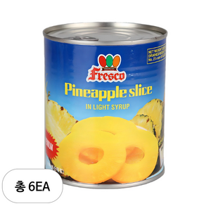 Fresco 파인애플 슬라이스 통조림, 830g, 6개