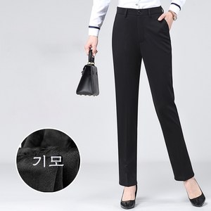 여성용 가을겨울기모/ 무기모 정장바지 스판 하이웨이스트 캐주얼 바지 뉴타임즈 Women's Pants