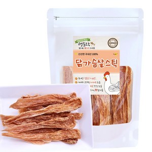 멍도락 국내산 강아지수제간식 영양만점 고급원재료 안심제조, 닭가슴살스틱, 70g, 1개