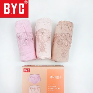 BYC/인정상회 레이스 면100% 순면 부인용 맥시 어머니 팬티