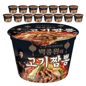 더본 백종원의 고기짬뽕 105g 칼칼한 짬뽕 백종원 라면, 16개