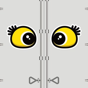 뭉키데코 화물차 왕눈이 고휘도 반사시트지 안전거리 졸음방지 리플렉터 차량스티커 CES_062_새롬이, 혼합색상, 1개