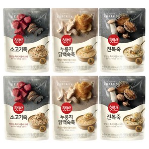 비비고 파우치 죽 420g (누룽지닭백숙죽2+전복죽2+소고기죽2), 1개